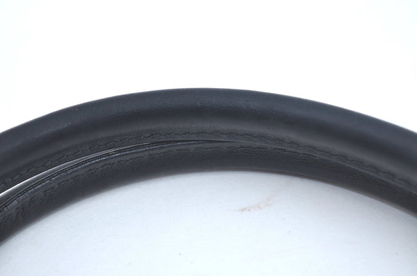 Authentic GUCCI Horsebit Shoulder Tote Bag GG Canvas Leather 101971 Black 1094J