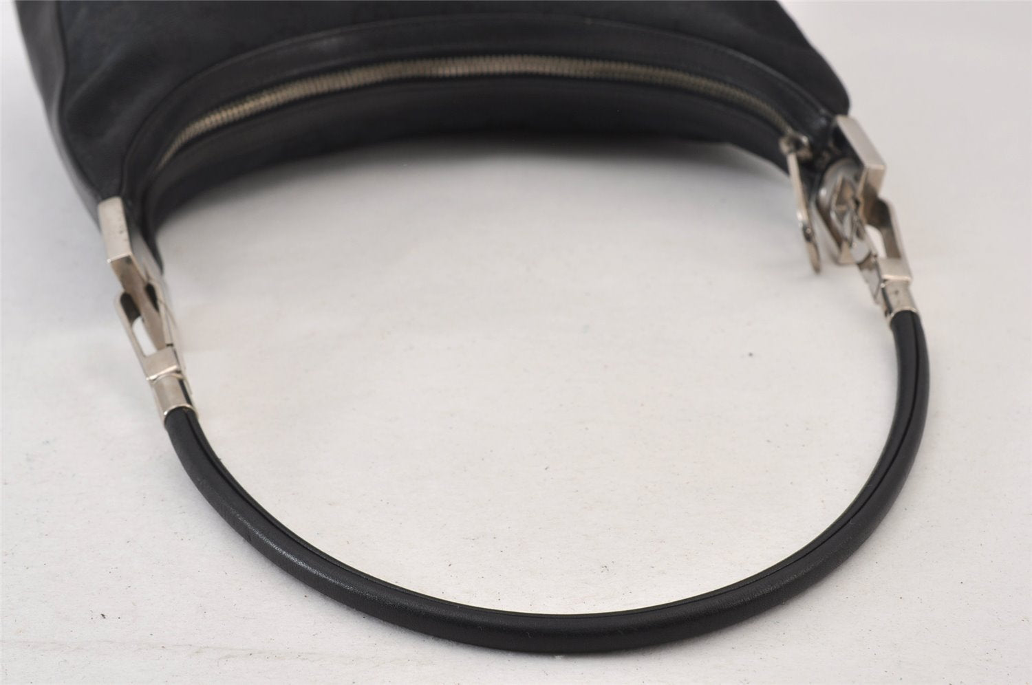 Authentic GUCCI Shoulder Hand Bag Purse GG Canvas Leather 0013812 Black 1094K