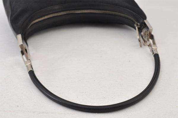 Authentic GUCCI Shoulder Hand Bag Purse GG Canvas Leather 0013812 Black 1094K