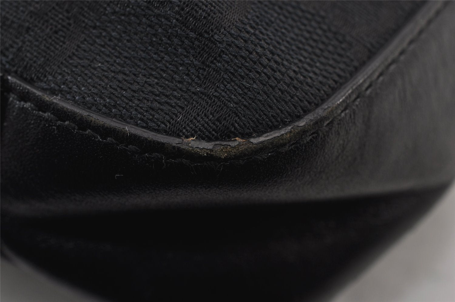 Authentic GUCCI Shoulder Hand Bag Purse GG Canvas Leather 0013812 Black 1094K