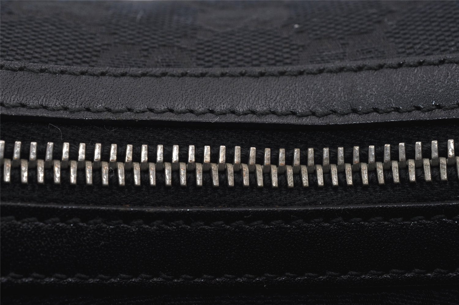 Authentic GUCCI Shoulder Hand Bag Purse GG Canvas Leather 0013812 Black 1094K