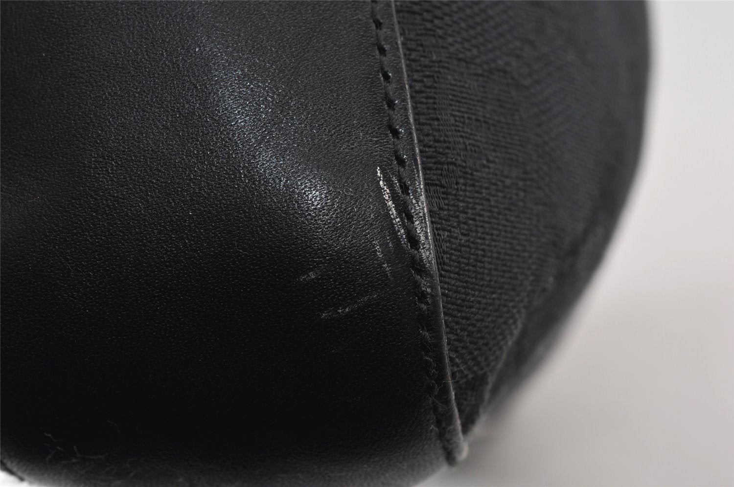 Authentic GUCCI Shoulder Hand Bag Purse GG Canvas Leather 0013812 Black 1094K