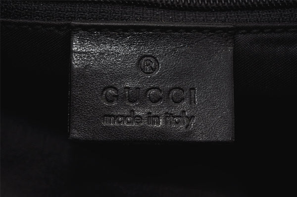 Authentic GUCCI Shoulder Hand Bag Purse GG Canvas Leather 0013812 Black 1094K