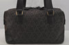 Authentic Chloe Vintage Hand Boston Bag Purse Canvas Leather Black 1095J