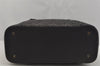 Authentic Chloe Vintage Hand Boston Bag Purse Canvas Leather Black 1095J