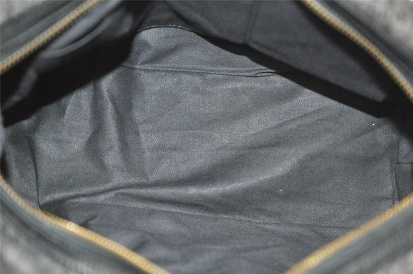 Authentic Chloe Vintage Hand Boston Bag Purse Canvas Leather Black 1095J