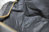 Authentic Chloe Vintage Hand Boston Bag Purse Canvas Leather Black 1095J