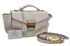 Authentic PRADA VIT DAINO Leather 2Way Shoulder Hand Bag BT0962 White 1095K