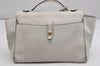 Authentic PRADA VIT DAINO Leather 2Way Shoulder Hand Bag BT0962 White 1095K