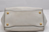 Authentic PRADA VIT DAINO Leather 2Way Shoulder Hand Bag BT0962 White 1095K