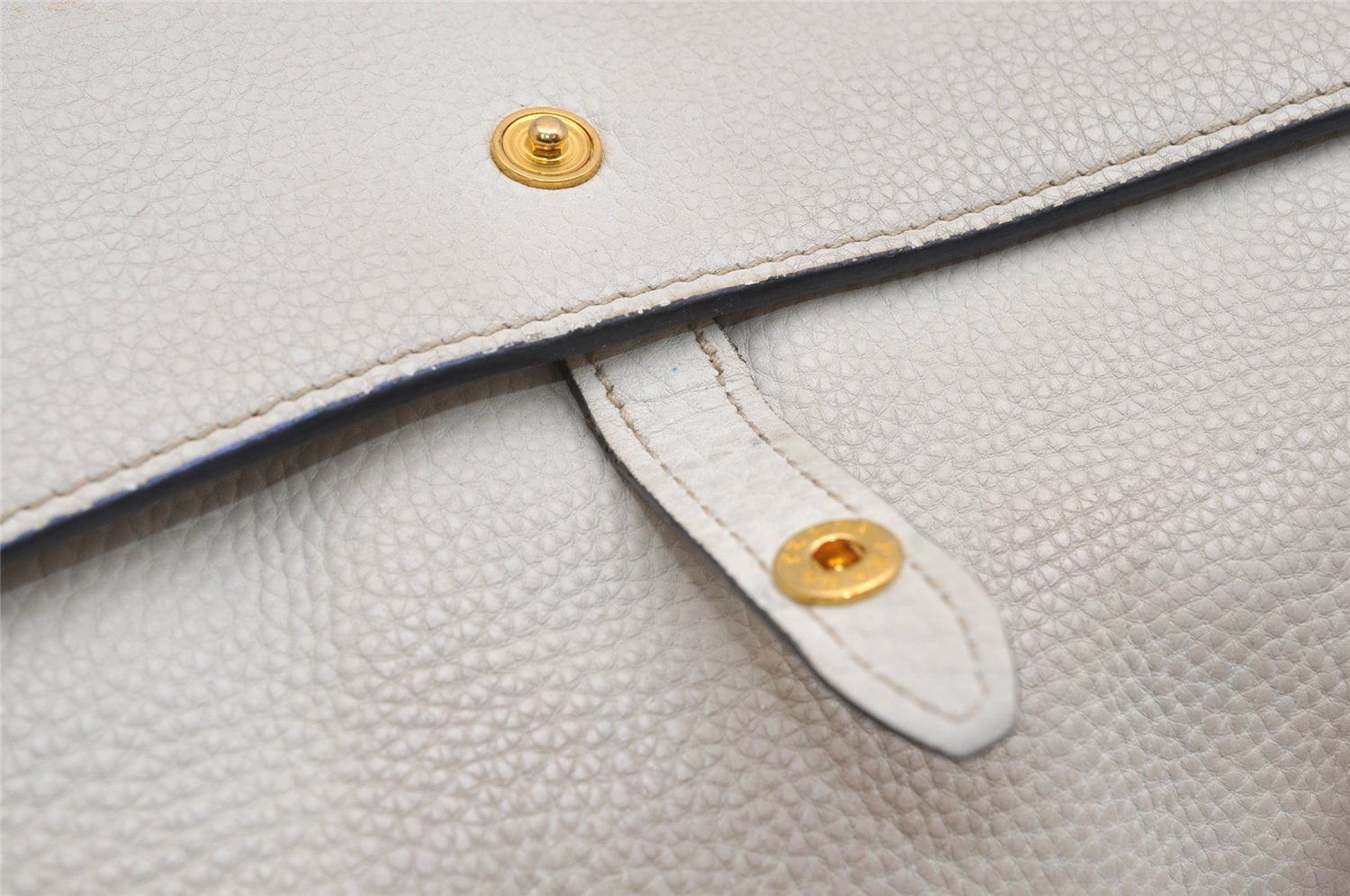 Authentic PRADA VIT DAINO Leather 2Way Shoulder Hand Bag BT0962 White 1095K