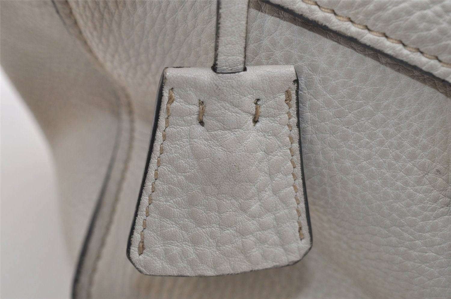 Authentic PRADA VIT DAINO Leather 2Way Shoulder Hand Bag BT0962 White 1095K