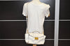 Authentic PRADA VIT DAINO Leather 2Way Shoulder Hand Bag BT0962 White 1095K