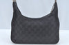 Authentic GUCCI Shoulder Hand Bag Purse GG Canvas Leather 0013812 Black 1096J