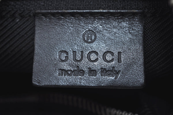 Authentic GUCCI Shoulder Hand Bag Purse GG Canvas Leather 0013812 Black 1096J