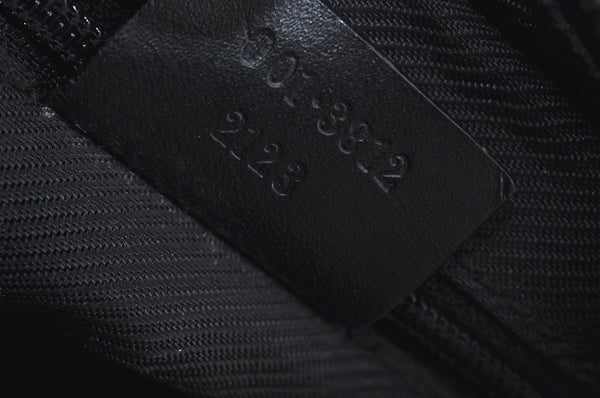 Authentic GUCCI Shoulder Hand Bag Purse GG Canvas Leather 0013812 Black 1096J