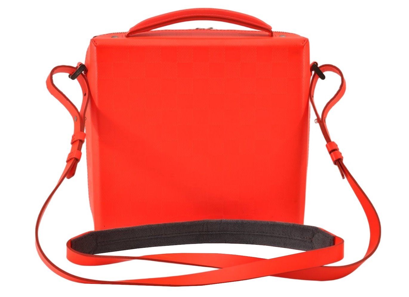 Authentic Louis Vuitton Damier Glace Blues 2Way Shoulder Hand Bag Orange 1096K