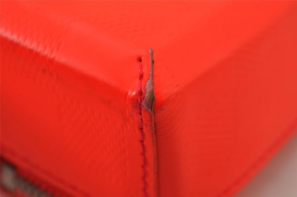 Authentic Louis Vuitton Damier Glace Blues 2Way Shoulder Hand Bag Orange 1096K