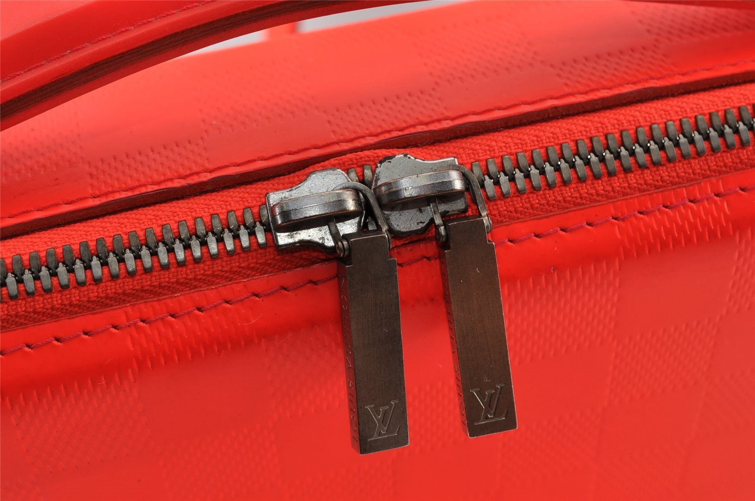 Authentic Louis Vuitton Damier Glace Blues 2Way Shoulder Hand Bag Orange 1096K