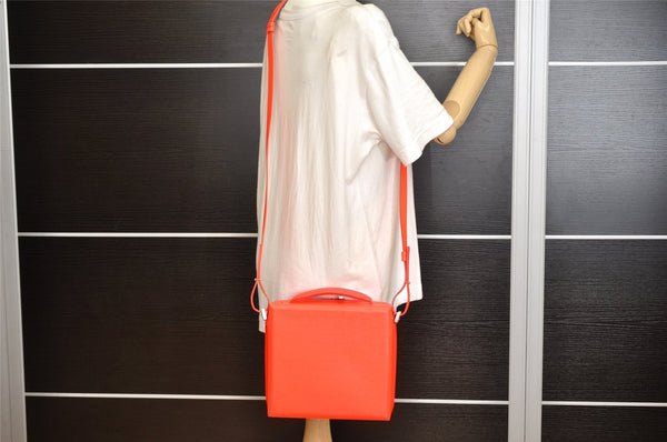 Authentic Louis Vuitton Damier Glace Blues 2Way Shoulder Hand Bag Orange 1096K