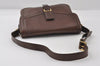 Authentic YVES SAINT LAURENT Vintage Shoulder Bag Purse Leather Brown 1097J