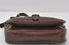 Authentic YVES SAINT LAURENT Vintage Shoulder Bag Purse Leather Brown 1097J