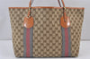 Auth GUCCI Jolie Sherry Line Tote Bag GG Canvas Enamel 211970 Brown Junk 1098K