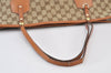 Auth GUCCI Jolie Sherry Line Tote Bag GG Canvas Enamel 211970 Brown Junk 1098K
