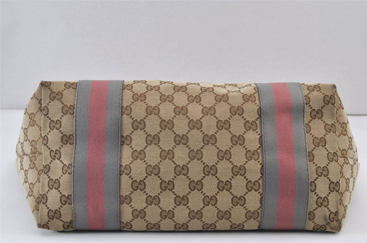Auth GUCCI Jolie Sherry Line Tote Bag GG Canvas Enamel 211970 Brown Junk 1098K