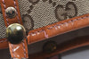 Auth GUCCI Jolie Sherry Line Tote Bag GG Canvas Enamel 211970 Brown Junk 1098K