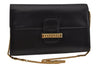 Authentic CELINE Vintage Chain Shoulder Bag Purse Leather Black 1100J