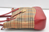 Authentic BURBERRY Vintage Nova Check Canvas Leather Hand Tote Bag Beige 1101K