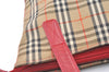 Authentic BURBERRY Vintage Nova Check Canvas Leather Hand Tote Bag Beige 1101K