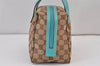Authentic GUCCI Vintage Hand Bag Purse GG Canvas Leather 124542 Brown 1102K