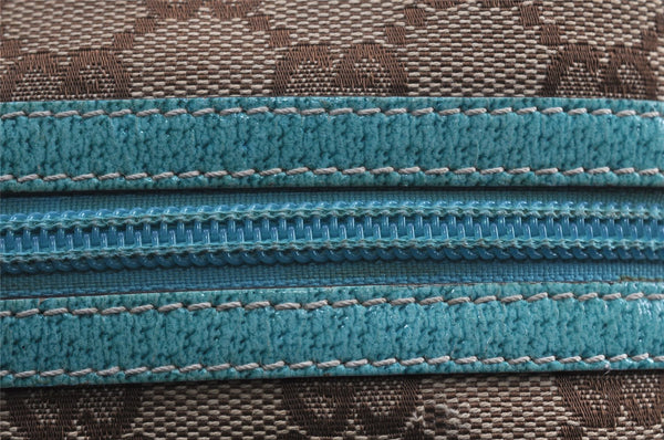 Authentic GUCCI Vintage Hand Bag Purse GG Canvas Leather 124542 Brown 1102K