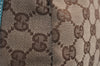 Authentic GUCCI Vintage Hand Bag Purse GG Canvas Leather 124542 Brown 1102K