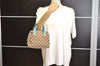 Authentic GUCCI Vintage Hand Bag Purse GG Canvas Leather 124542 Brown 1102K