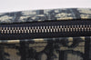 Authentic Christian Dior Trotter Saddle Shoulder Hand Bag PVC Enamel Blue 1104K