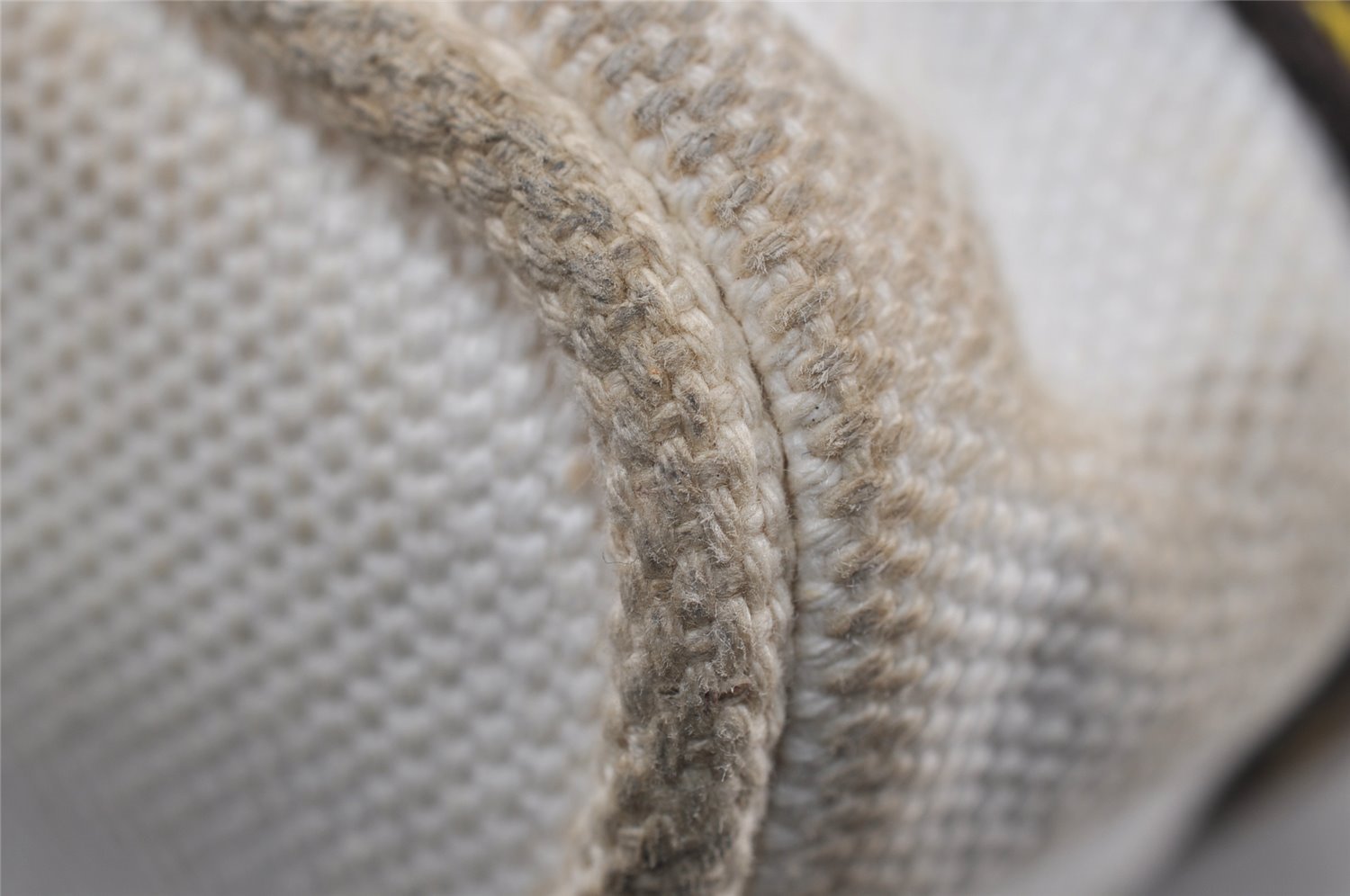 Authentic Louis Vuitton Antigua Cabas MM Tote Bag White Brown M40036 LV 1105J