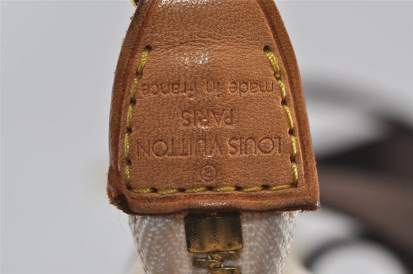 Authentic Louis Vuitton Antigua Cabas MM Tote Bag White Brown M40036 LV 1105J