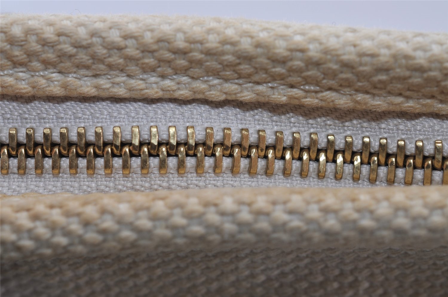 Authentic Louis Vuitton Antigua Cabas MM Tote Bag White Brown M40036 LV 1105J