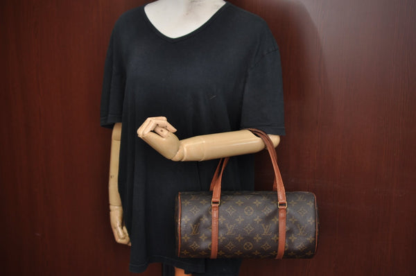 Authentic Louis Vuitton Monogram Papillon 30 Hand Bag Old Model LV Junk 1107H