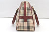 Authentic BURBERRY Vintage Nova Check Canvas Leather Hand Boston Bag Beige 1107K