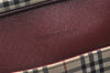 Authentic BURBERRY Vintage Nova Check Canvas Leather Hand Boston Bag Beige 1107K