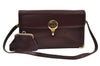 Authentic Christian Dior Shoulder Cross Body Bag Purse Leather Bordeaux CD 1108J