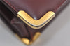 Authentic Christian Dior Shoulder Cross Body Bag Purse Leather Bordeaux CD 1108J