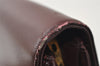 Authentic Christian Dior Shoulder Cross Body Bag Purse Leather Bordeaux CD 1108J