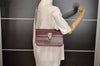 Authentic Christian Dior Shoulder Cross Body Bag Purse Leather Bordeaux CD 1108J