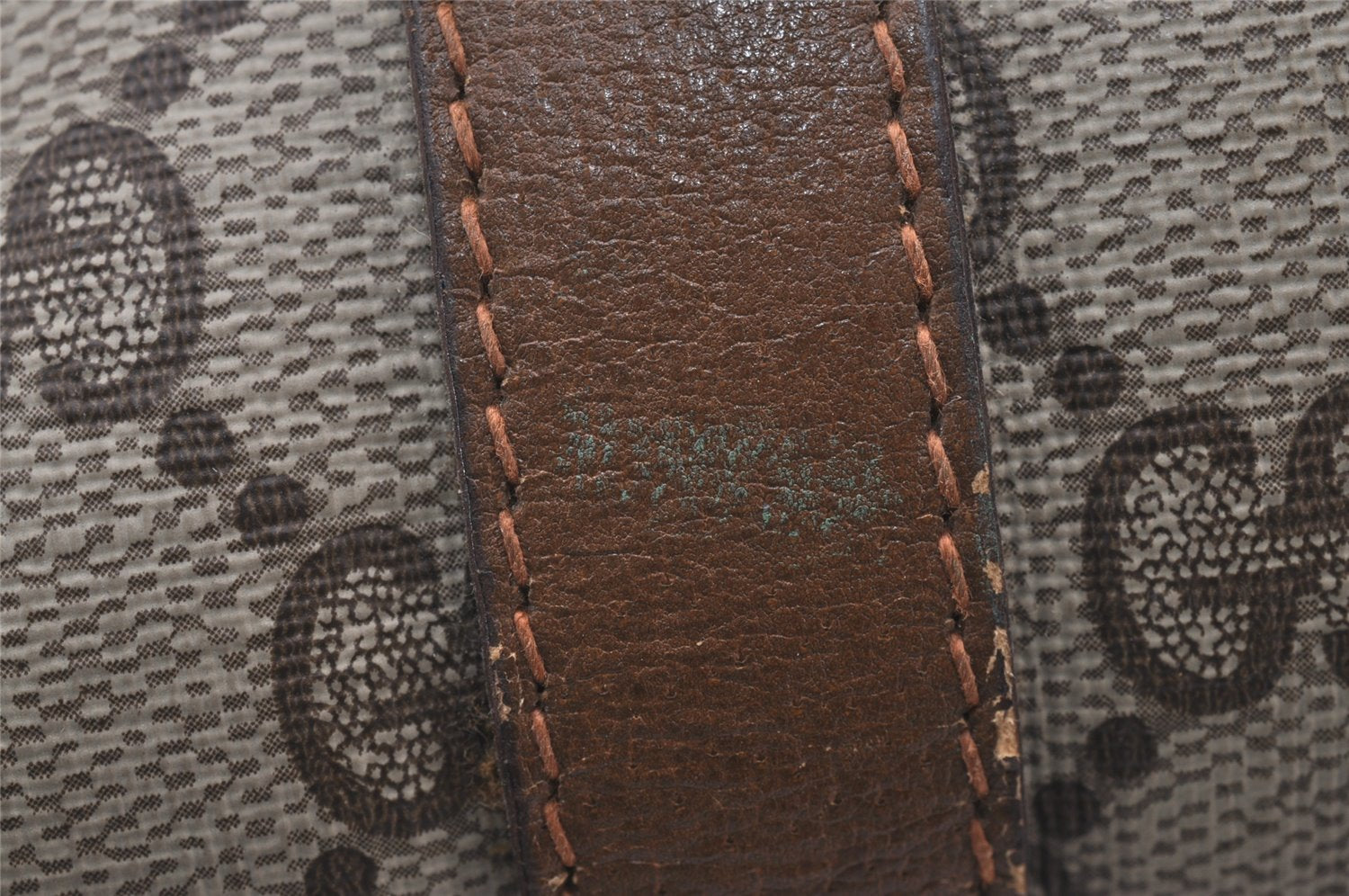 Authentic GUCCI Web Sherry Line Hand Boston Bag GG PVC Leather Brown 1109I