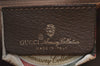 Authentic GUCCI Web Sherry Line Hand Boston Bag GG PVC Leather Brown 1109I
